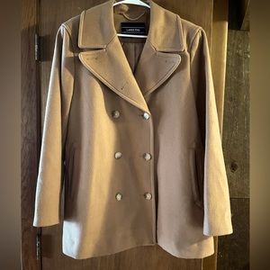 Women’s Size 16 Land’s End Peacoat in Tan.
